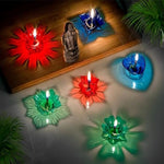 Load image into Gallery viewer, 3D Reusable Reflective Shadow Colourful Diya (Pack of 4/12/24)
