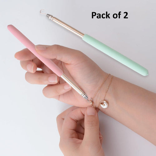 Bracelet Wearing Tool  Stainless Steel Fastening and Hooking Jewelry (Pack of 2)