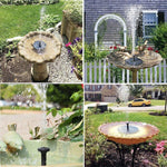 Load image into Gallery viewer, Fountain Solar Power Floating Water Pump for Pool Pond Garden and Patio Plants Round 7V 1.4W (Black)
