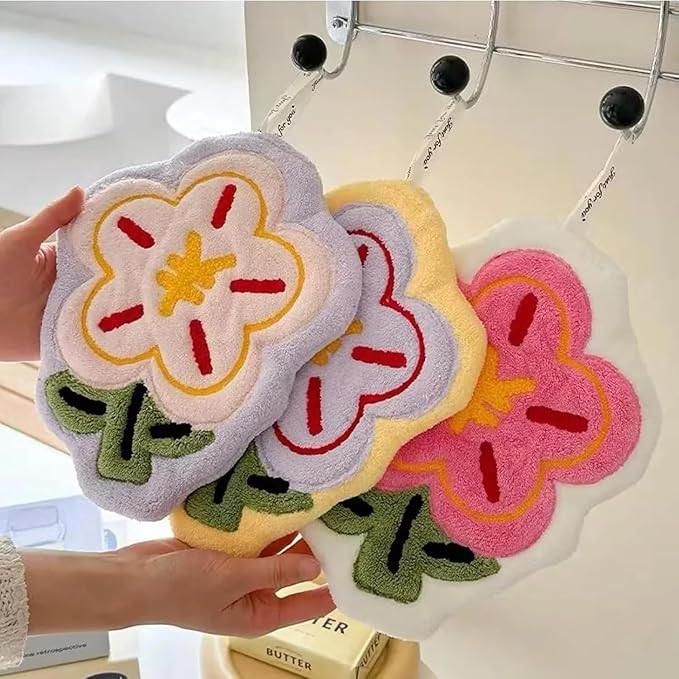 Flower Hanging Hand Towels (Pack of 2)
