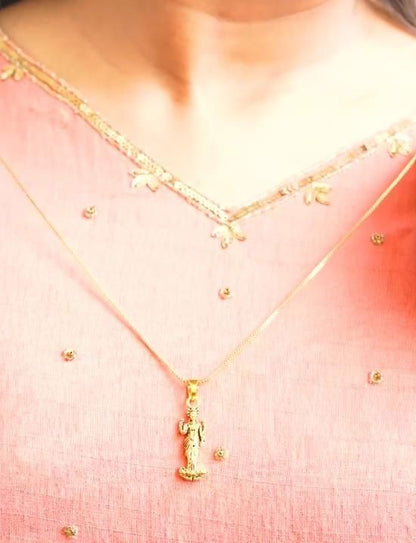 Gold Plated Laxmi Mataji Pendant with Chain