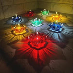 Load image into Gallery viewer, 3D Reusable Reflective Shadow Colourful Diya (Pack of 4/12/24)
