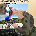 Load image into Gallery viewer, Non-Slip Half Finger Rubber Knuckle Motorcycle Gloves
