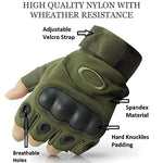Load image into Gallery viewer, Non-Slip Half Finger Rubber Knuckle Motorcycle Gloves
