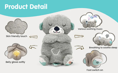 Breathing Teddy Bear with Soothing Music, Comfort Plush