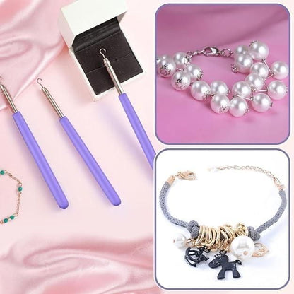 Bracelet Wearing Tool  Stainless Steel Fastening and Hooking Jewelry (Pack of 2)