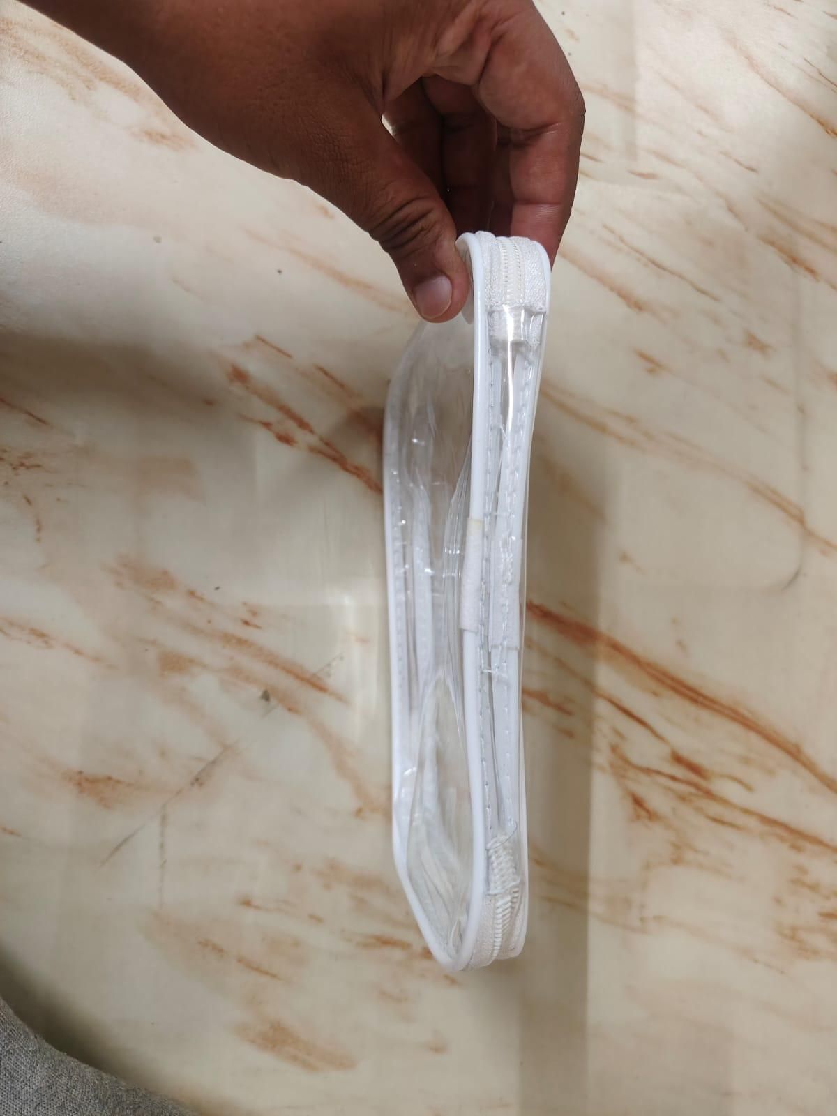 6 Pcs Clear Hard Zipper Pouches for Multipurpose Use