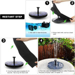Load image into Gallery viewer, Fountain Solar Power Floating Water Pump for Pool Pond Garden and Patio Plants Round 7V 1.4W (Black)

