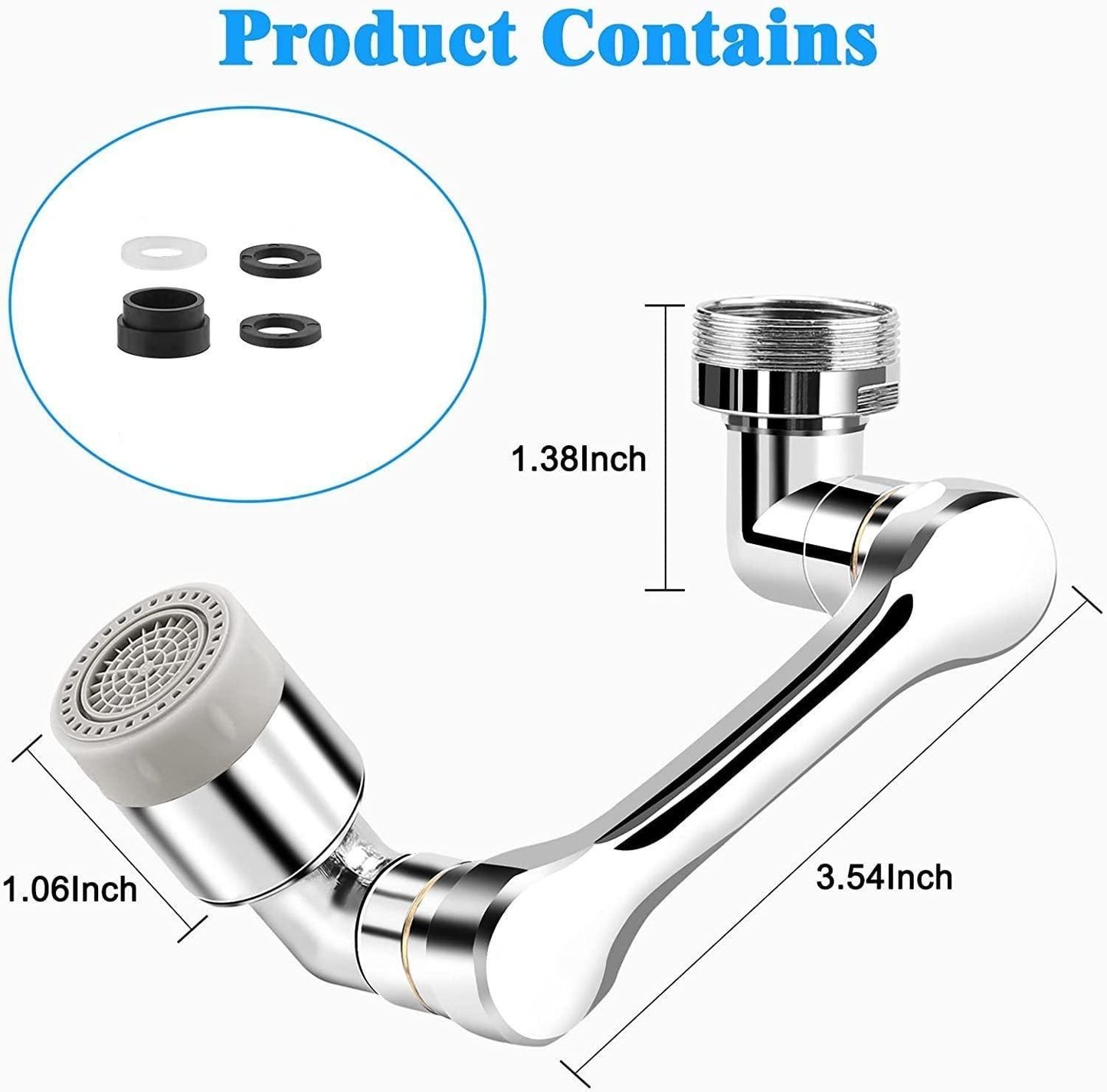 Rotating Faucet Extender Aerator, Universal Splash Filter Faucet