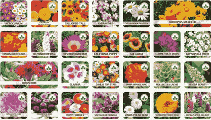 Buy Varieties of Flower Seeds (Pack of 100) + Plant Growth Supplement Free!!