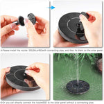 Load image into Gallery viewer, Fountain Solar Power Floating Water Pump for Pool Pond Garden and Patio Plants Round 7V 1.4W (Black)
