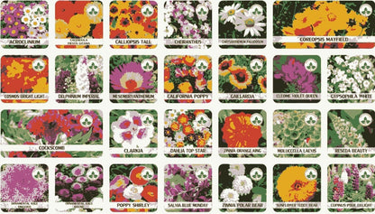 Buy Varieties of Flower Seeds (Pack of 100) + Plant Growth Supplement Free!!